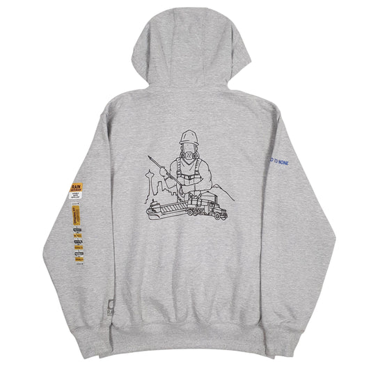 Mens Grey Carhartt Rain Defender Hoodie Jumper