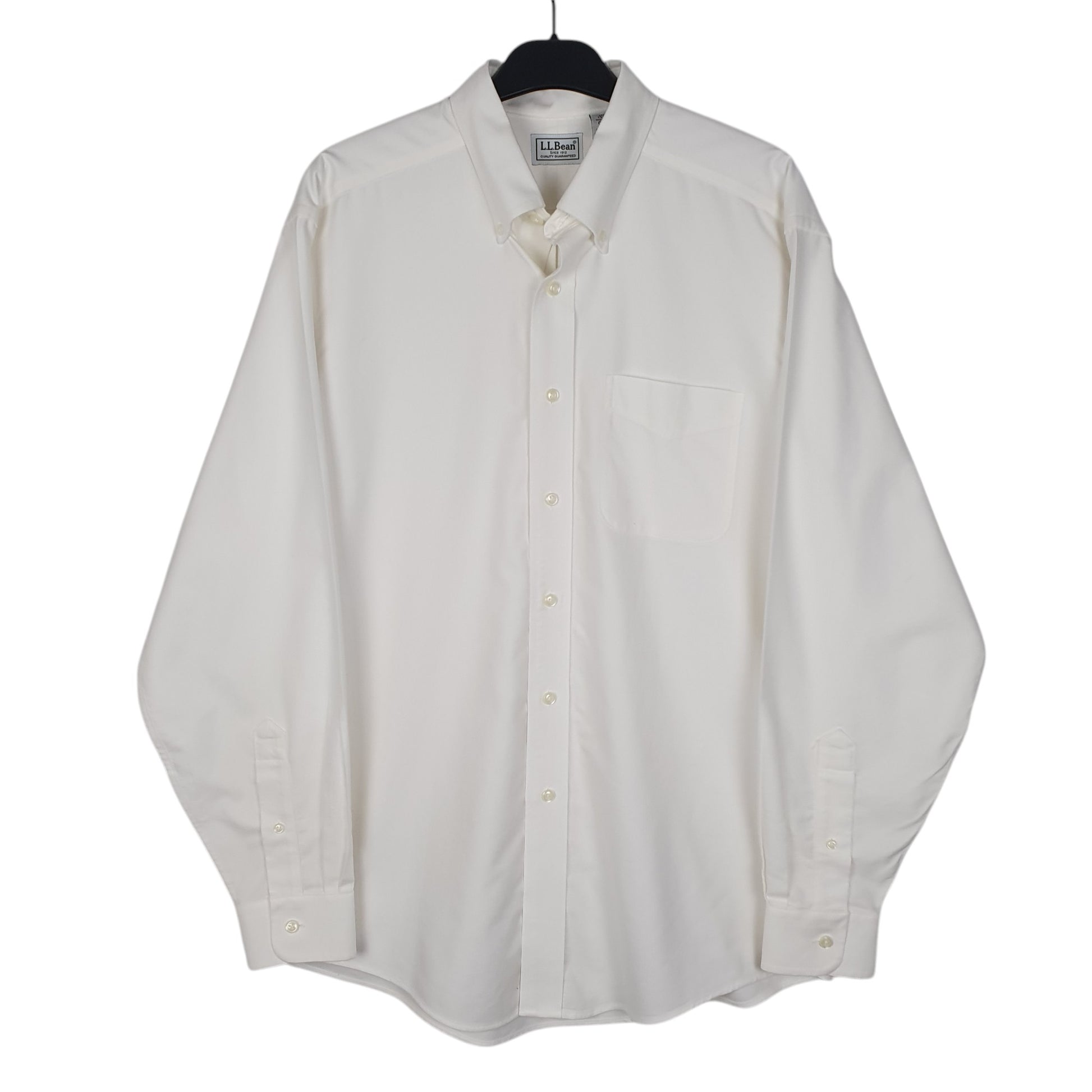 Mens White L.L.Bean  Long Sleeve Shirt