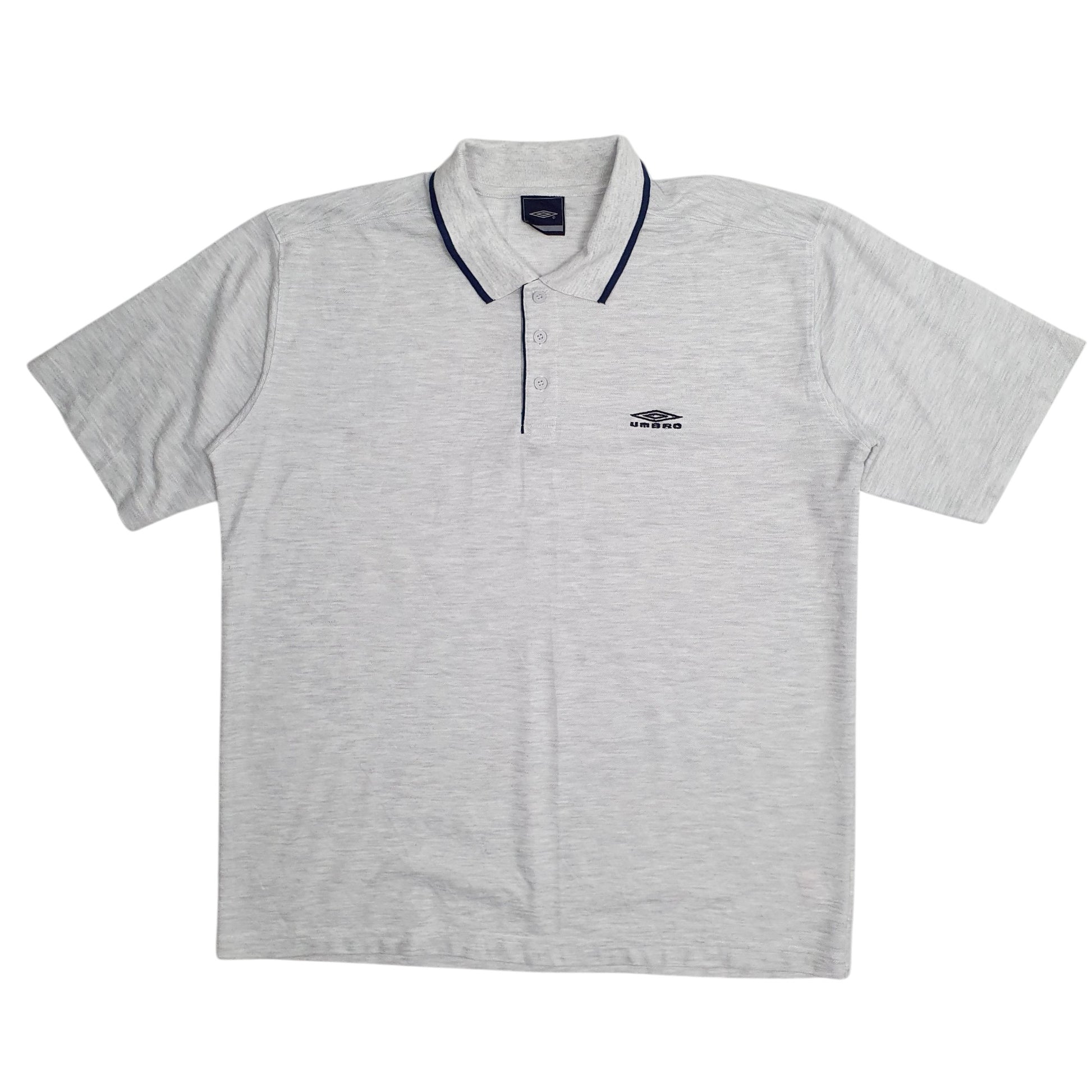 Mens Grey Umbro  Short Sleeve Polo Shirt