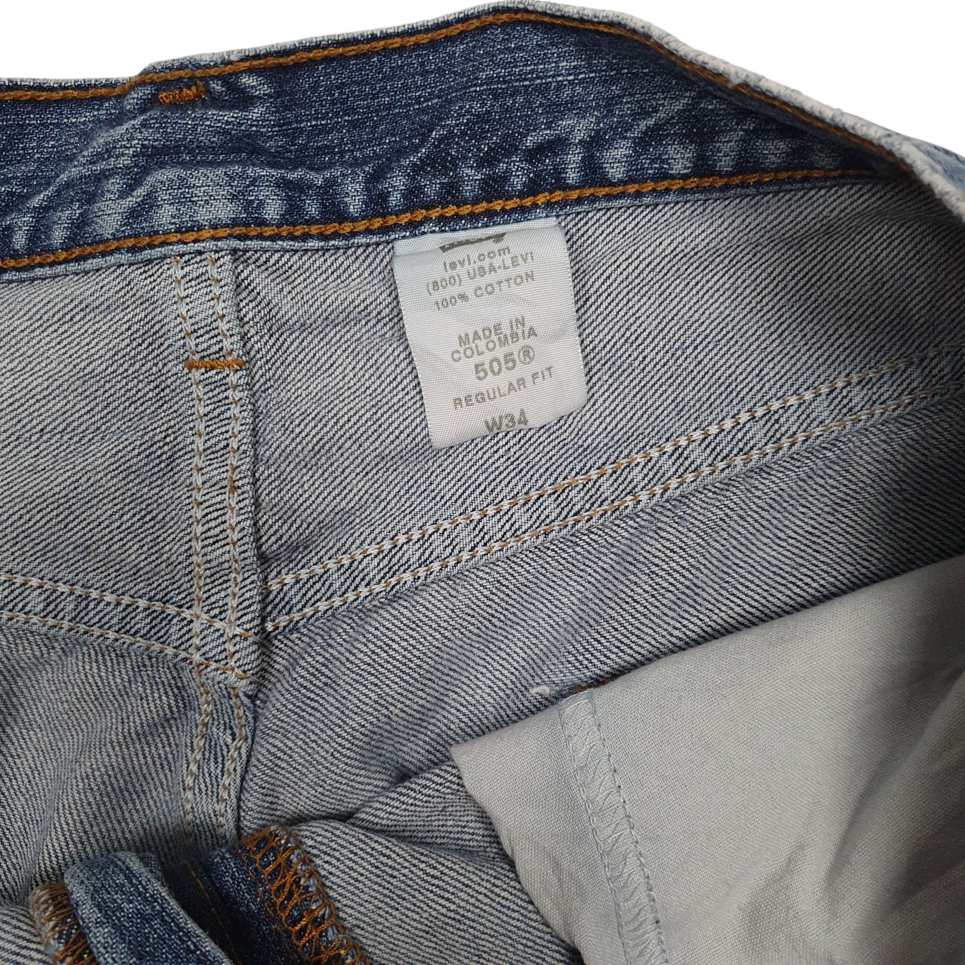 Mens Blue Levis 505  Shorts