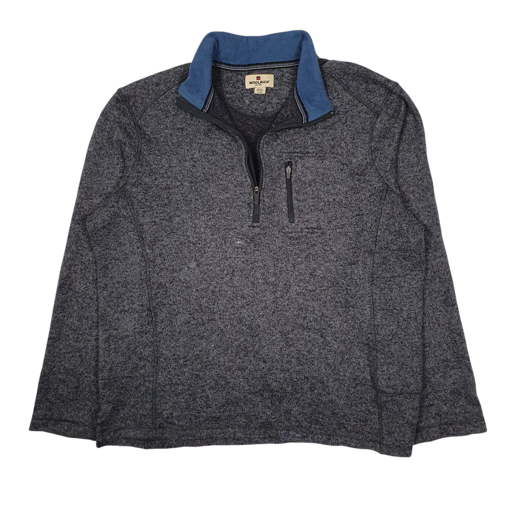 Mens Grey Woolrich  Quarter Zip Jumper
