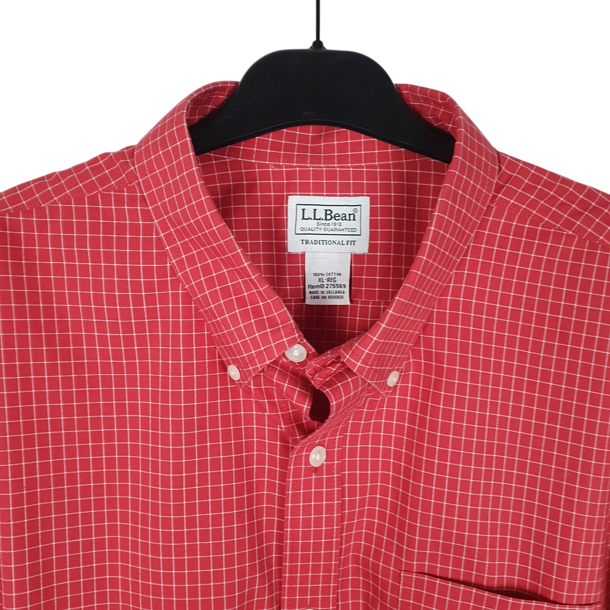 Mens Red L.L.Bean   Shirt