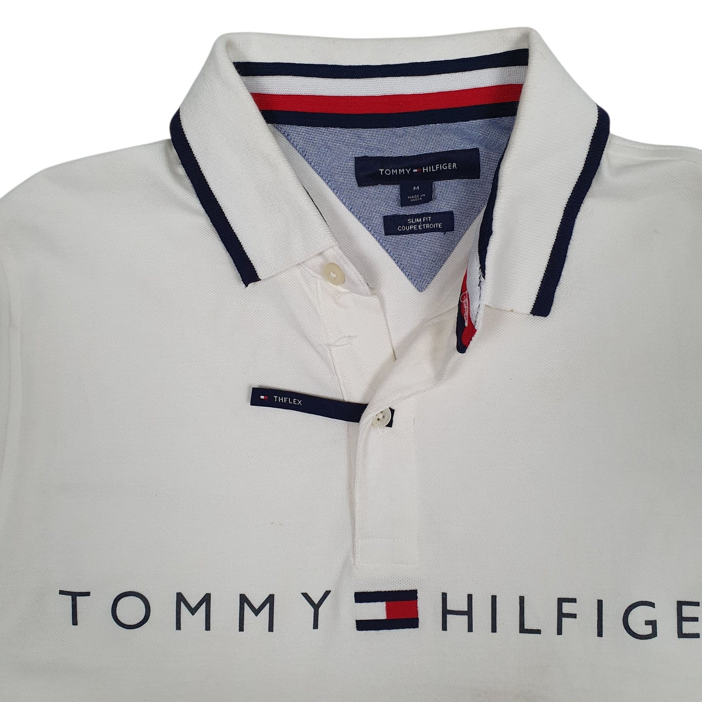Mens White Tommy Hilfiger   Polo Shirt