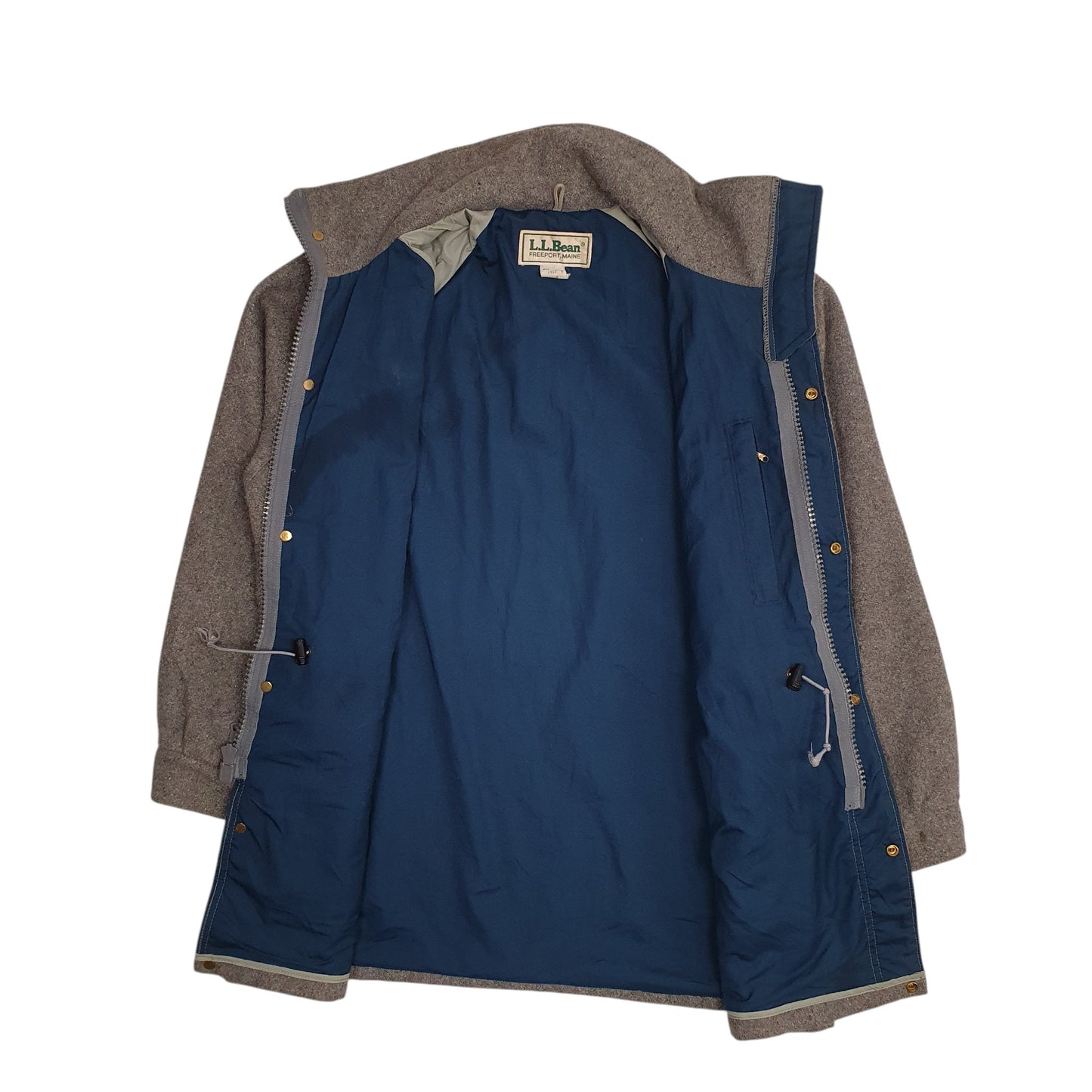 Mens Grey L.L.Bean Vintage 1980s Field  Coat