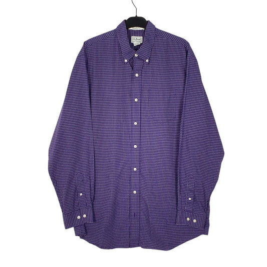 Mens Purple L.L.Bean Tall Long Sleeve Shirt