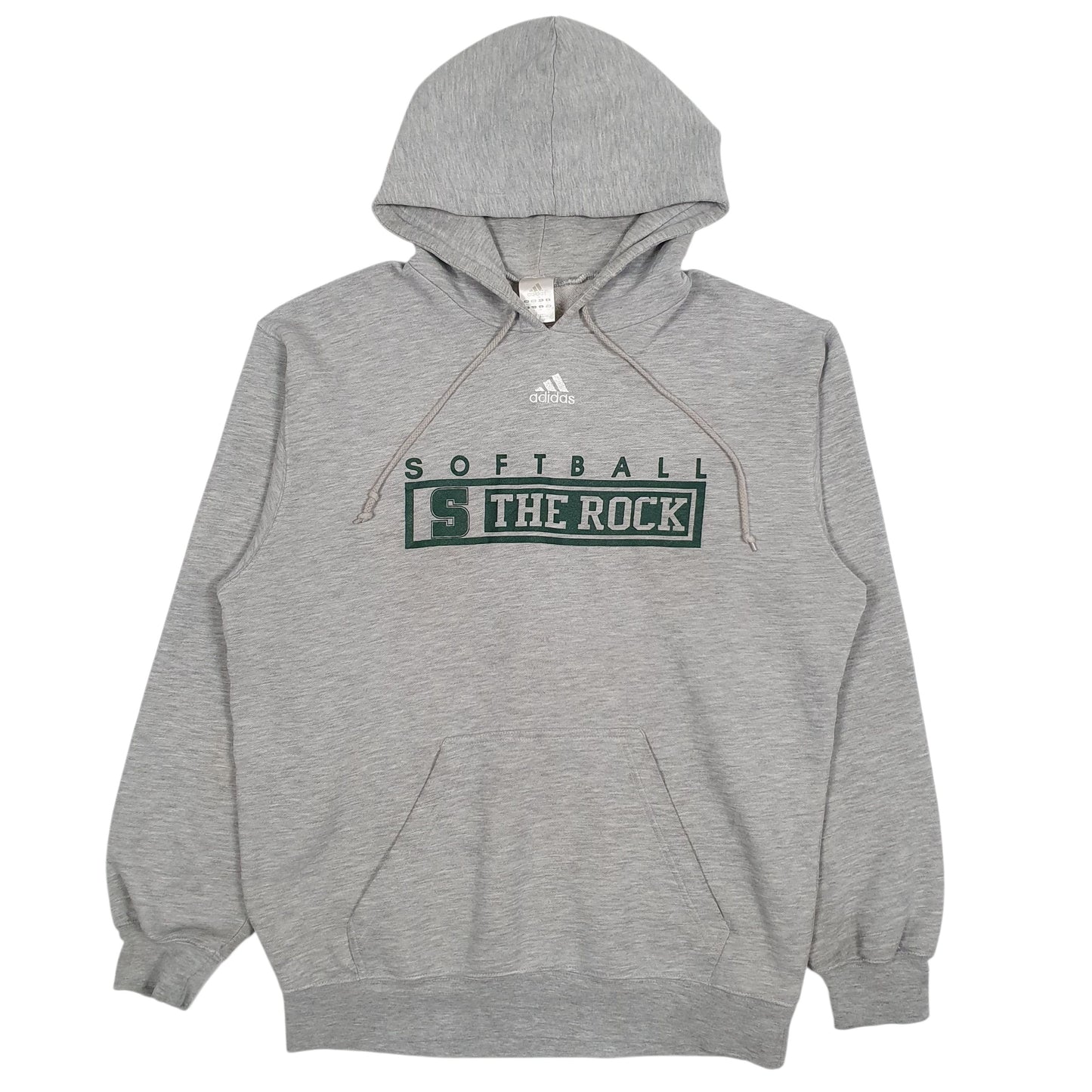 Mens Grey Adidas Baggy Softball Hoodie Jumper