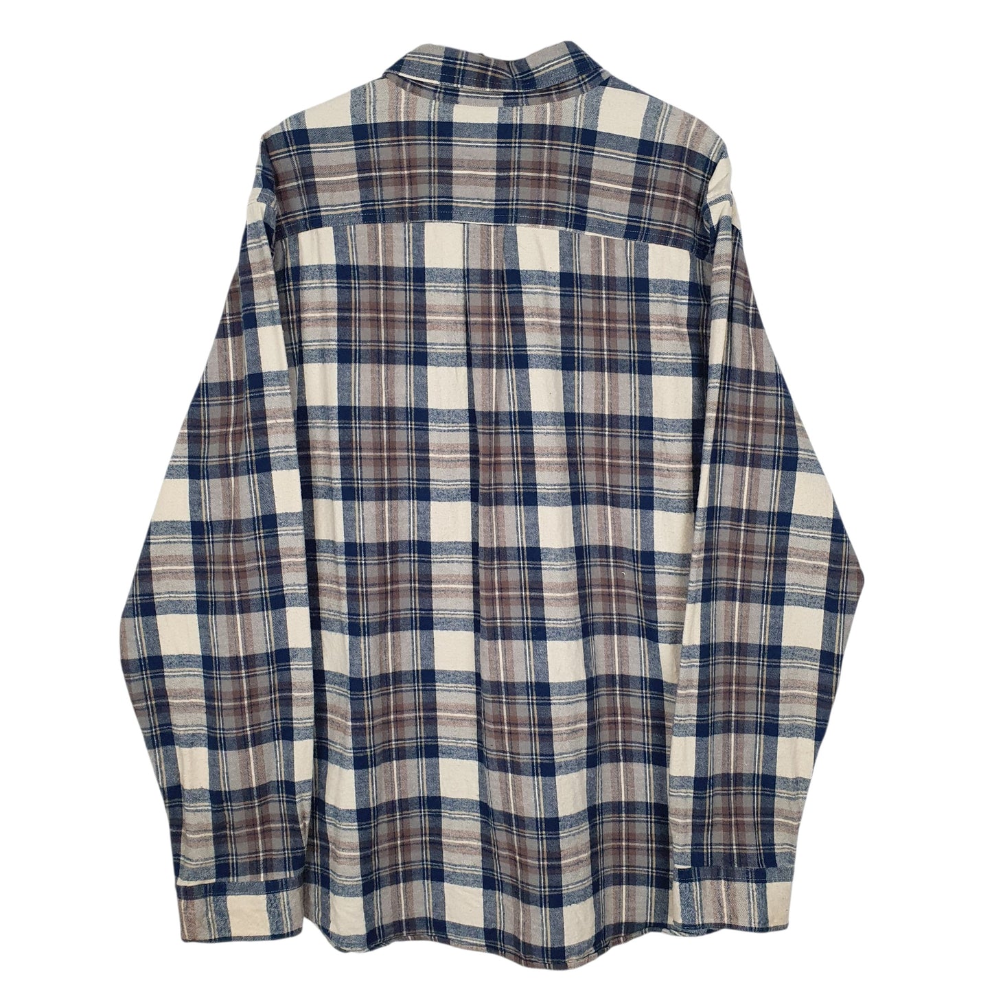 Mens Cream L.L.Bean Chamois Flannel  Shirt