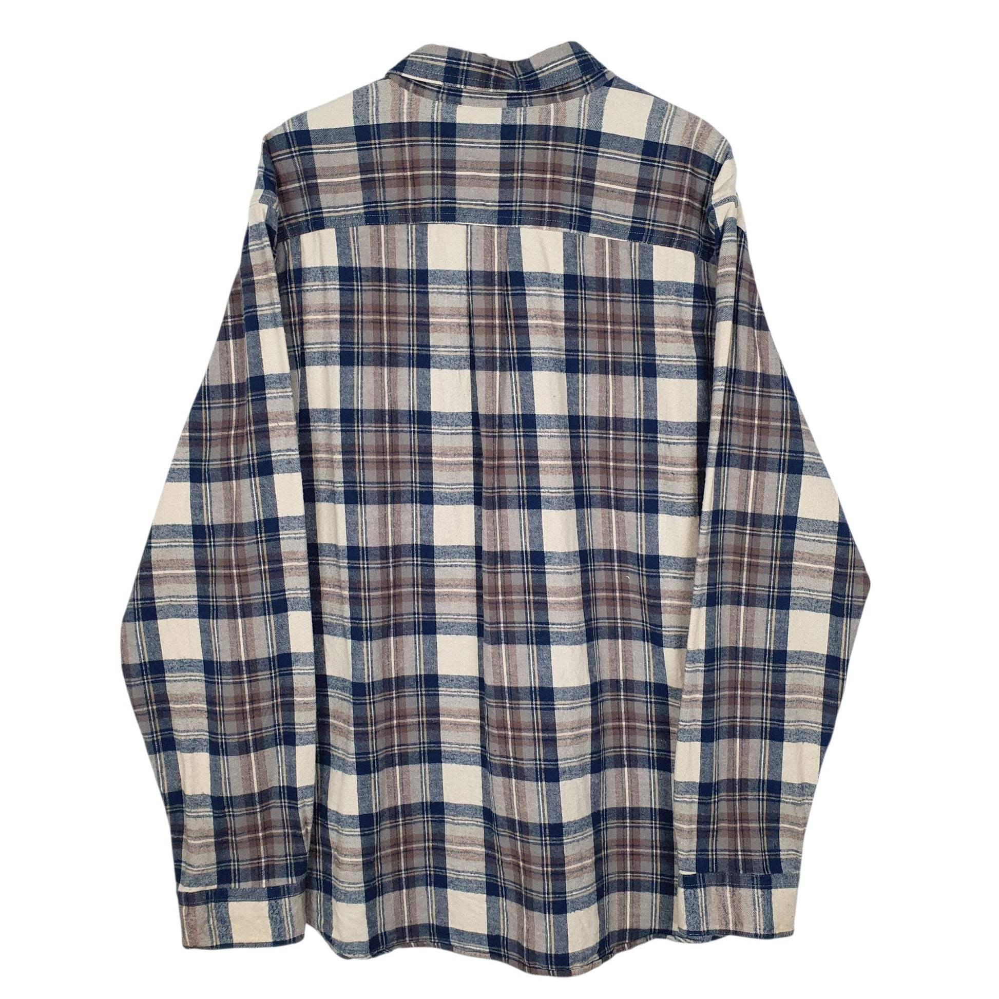 Mens Cream L.L.Bean Chamois Flannel  Shirt