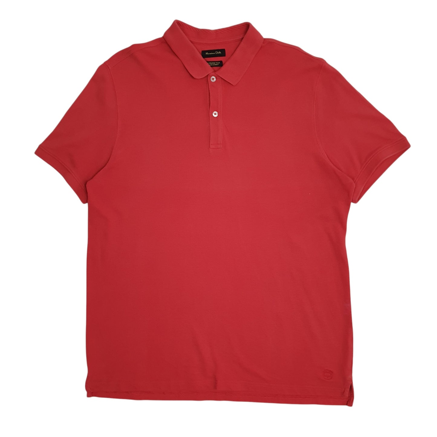 Mens Red Massimo Dutti  Short Sleeve Polo Shirt