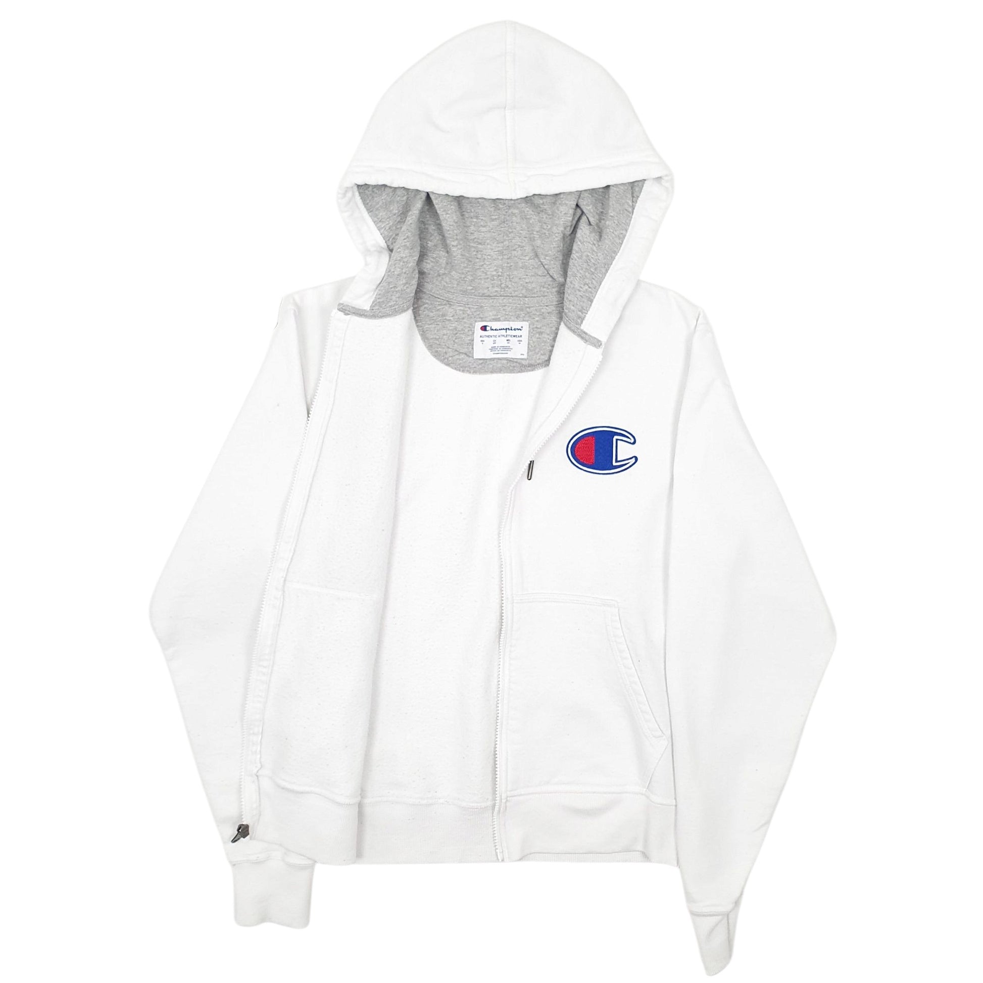 Mens White Champion  Full Zip Jumper