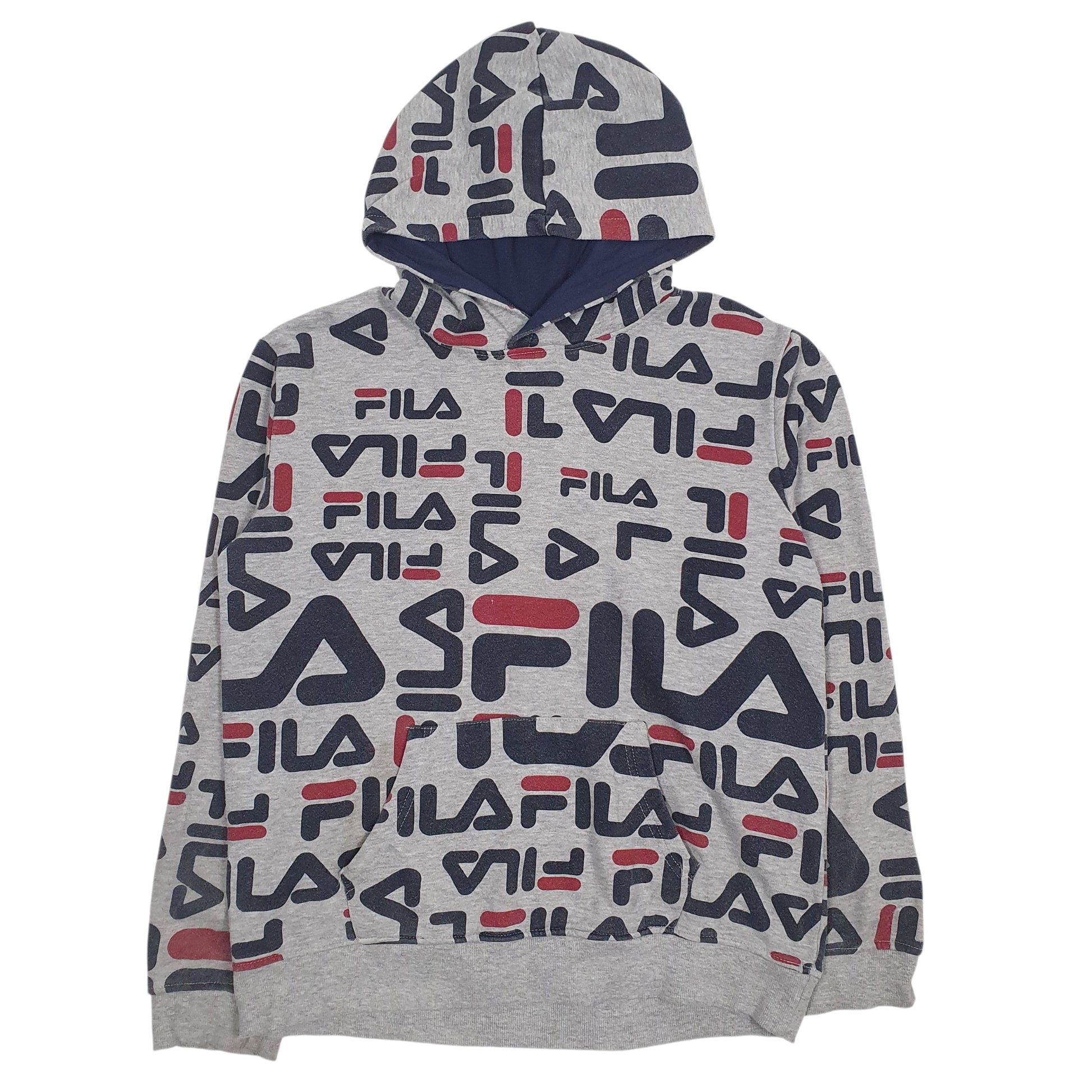 Womens Grey Fila  Hoodie Jumper
