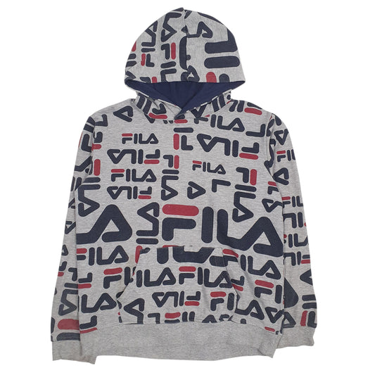 Womens Grey Fila  Hoodie Jumper