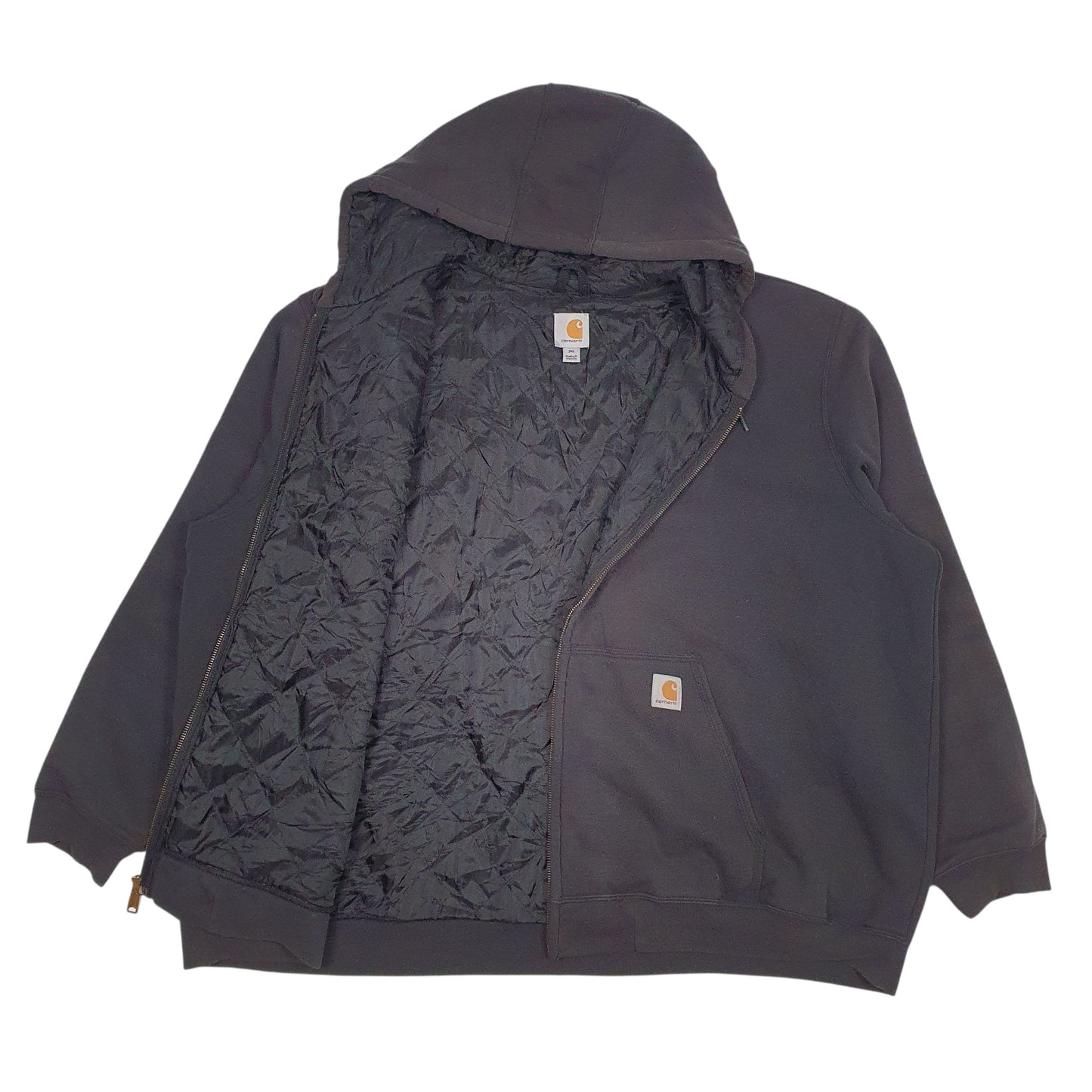 Mens Black Carhartt Padded Hoodie Jumper