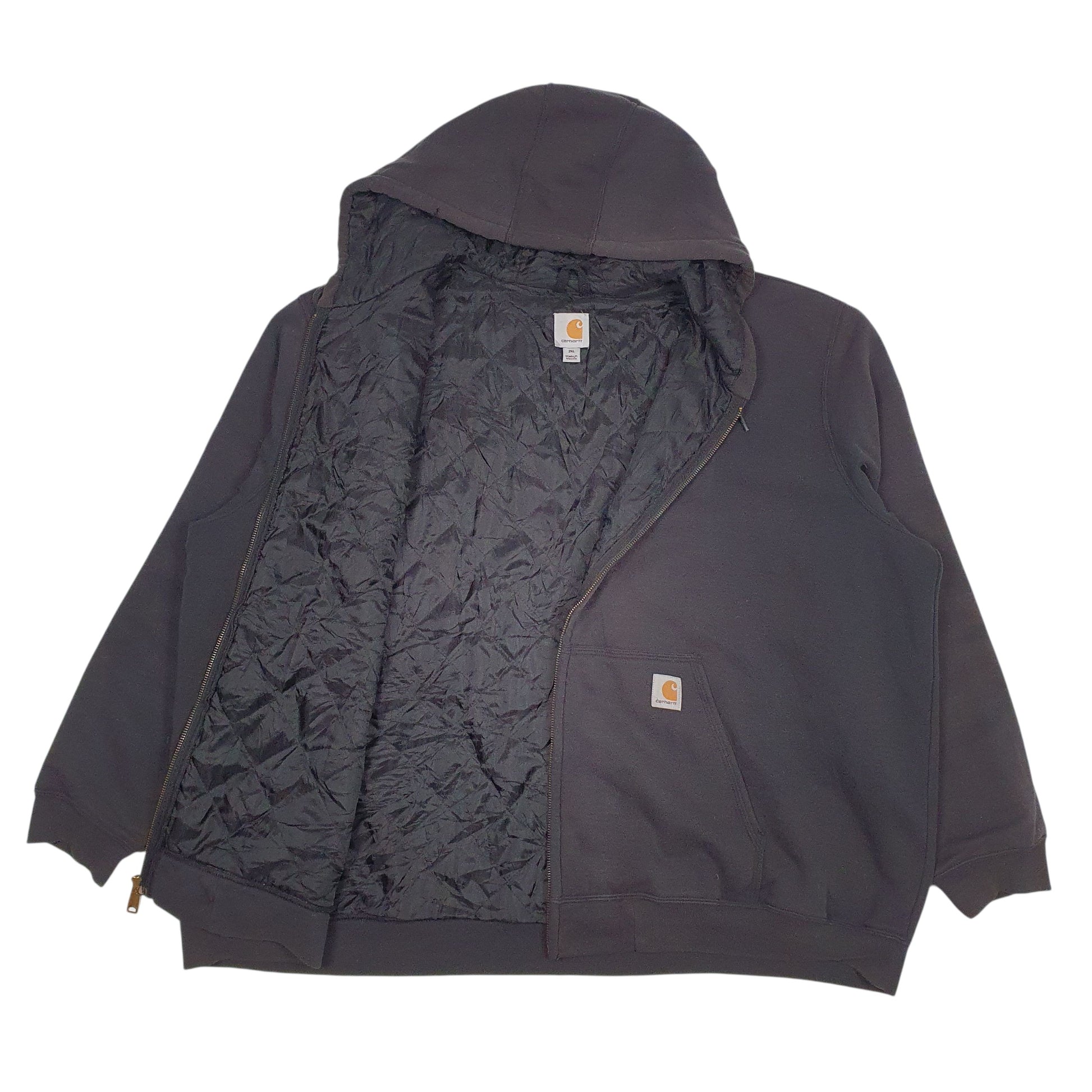 Mens Black Carhartt Padded Hoodie Jumper