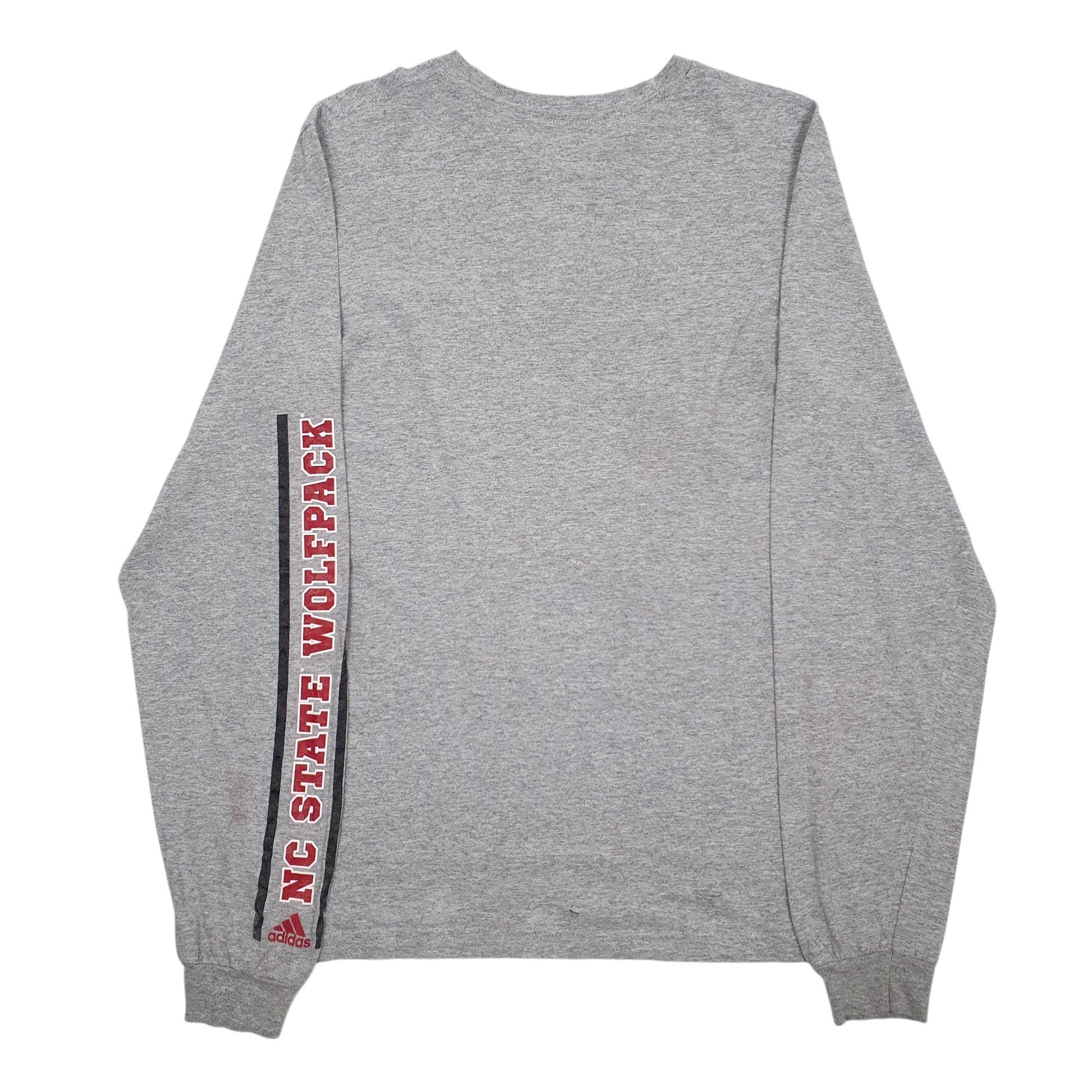Mens Grey Adidas NC State Wolfpack  T Shirt