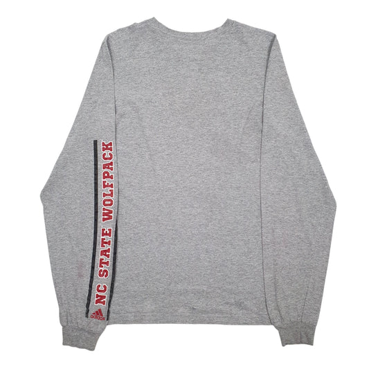 Mens Grey Adidas NC State Wolfpack  T Shirt