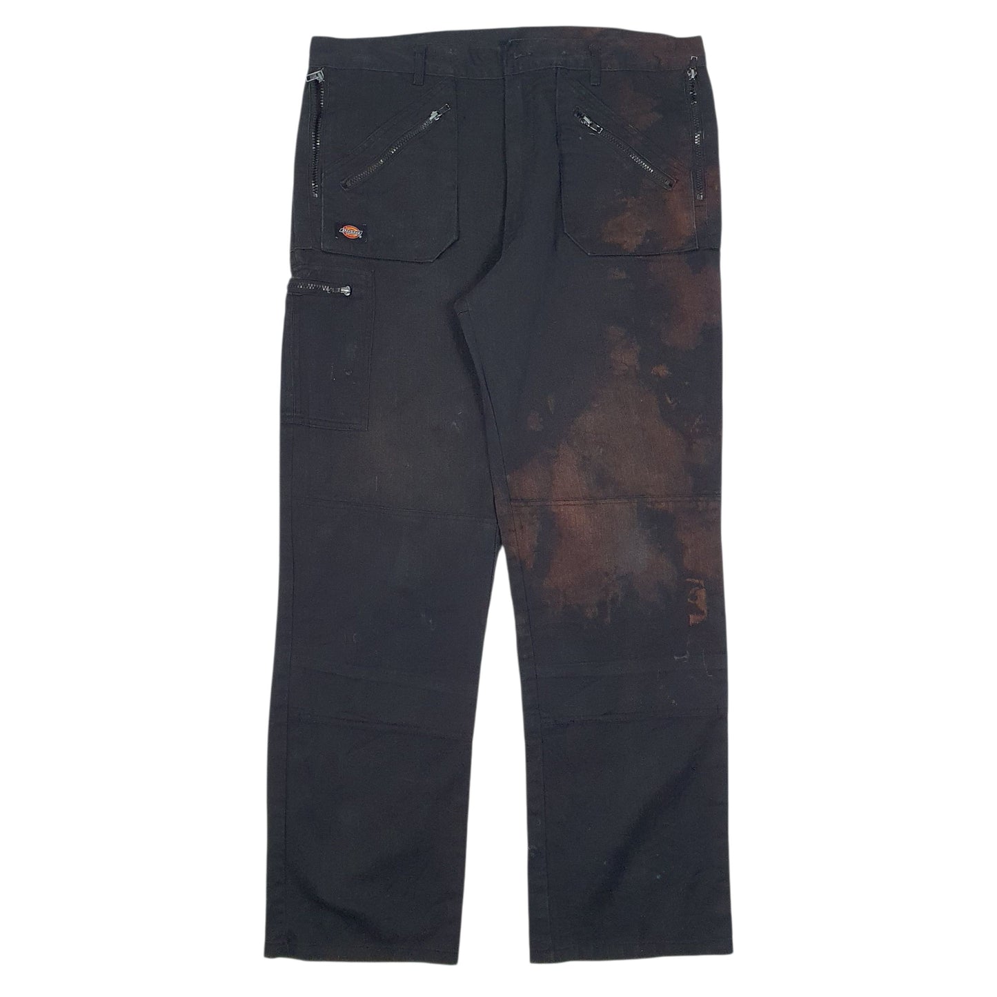 Mens Black Dickies Workwear Chino Trousers