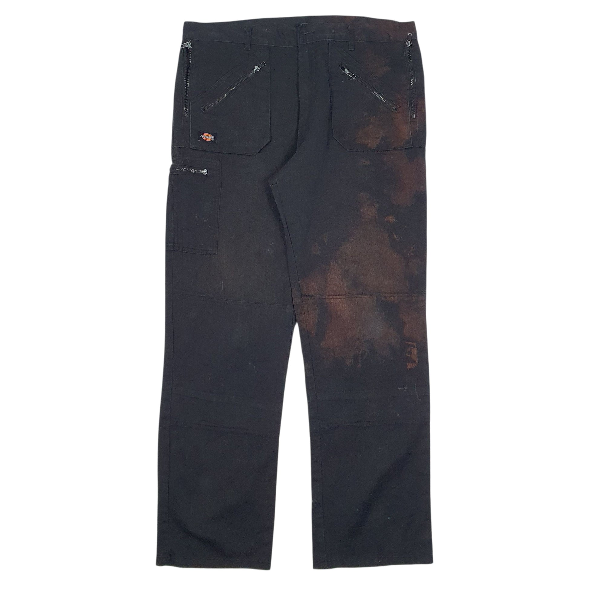 Mens Black Dickies Workwear Chino Trousers