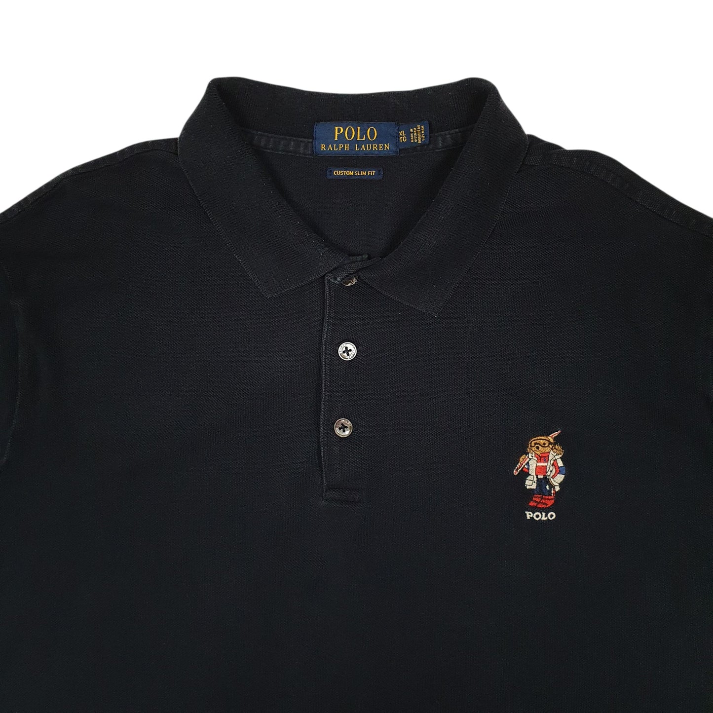 Mens Navy Polo Ralph Lauren Polo Bear Hoodie Polo Shirt