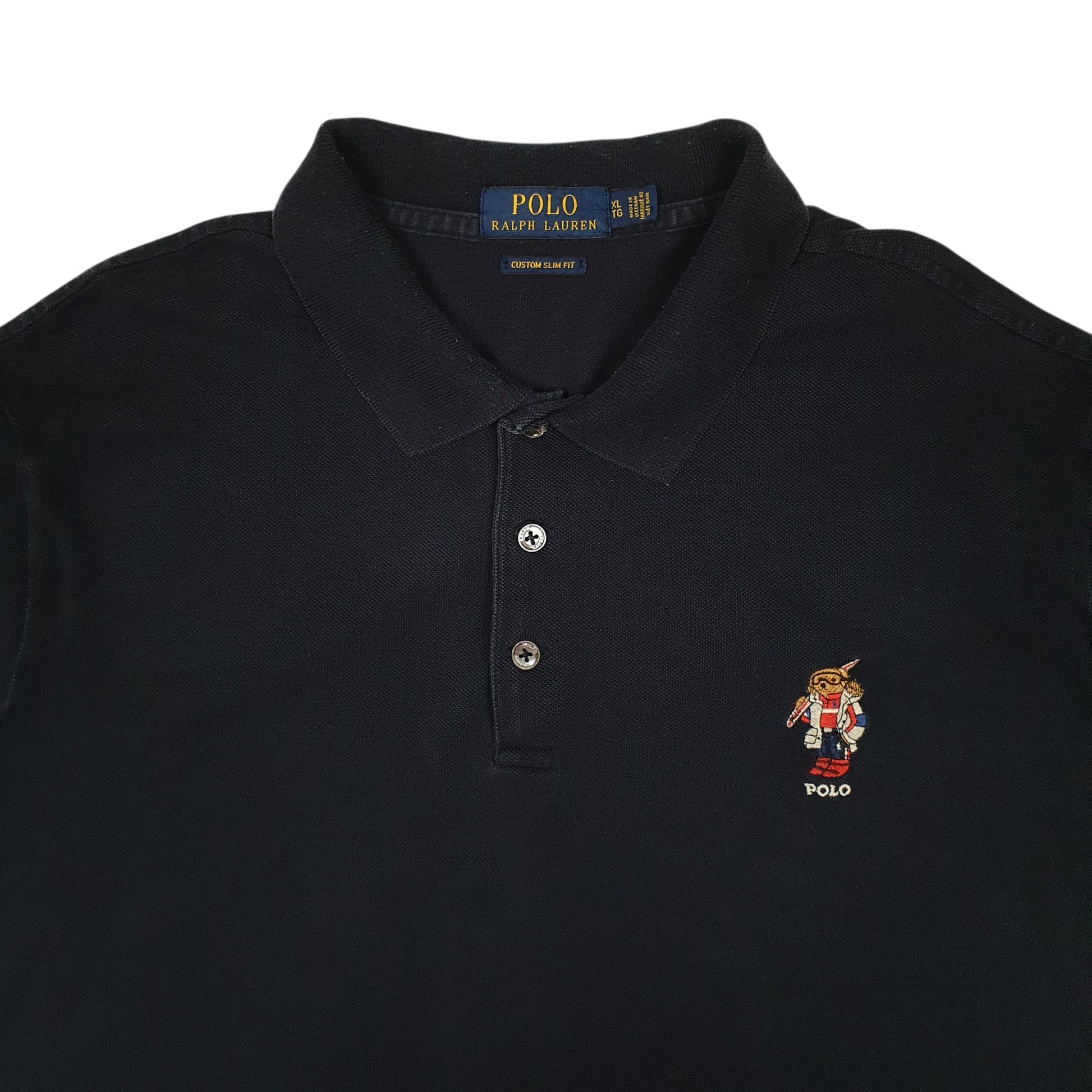 Mens Navy Polo Ralph Lauren Polo Bear Hoodie Polo Shirt