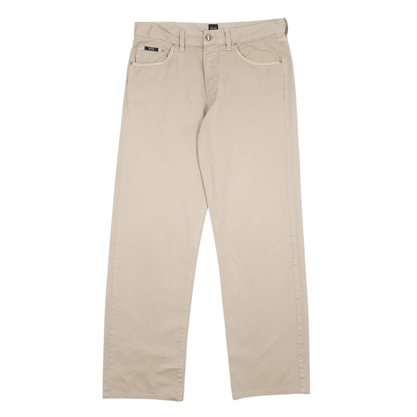 Mens Beige Hugo Boss Arkansas Chino Trousers