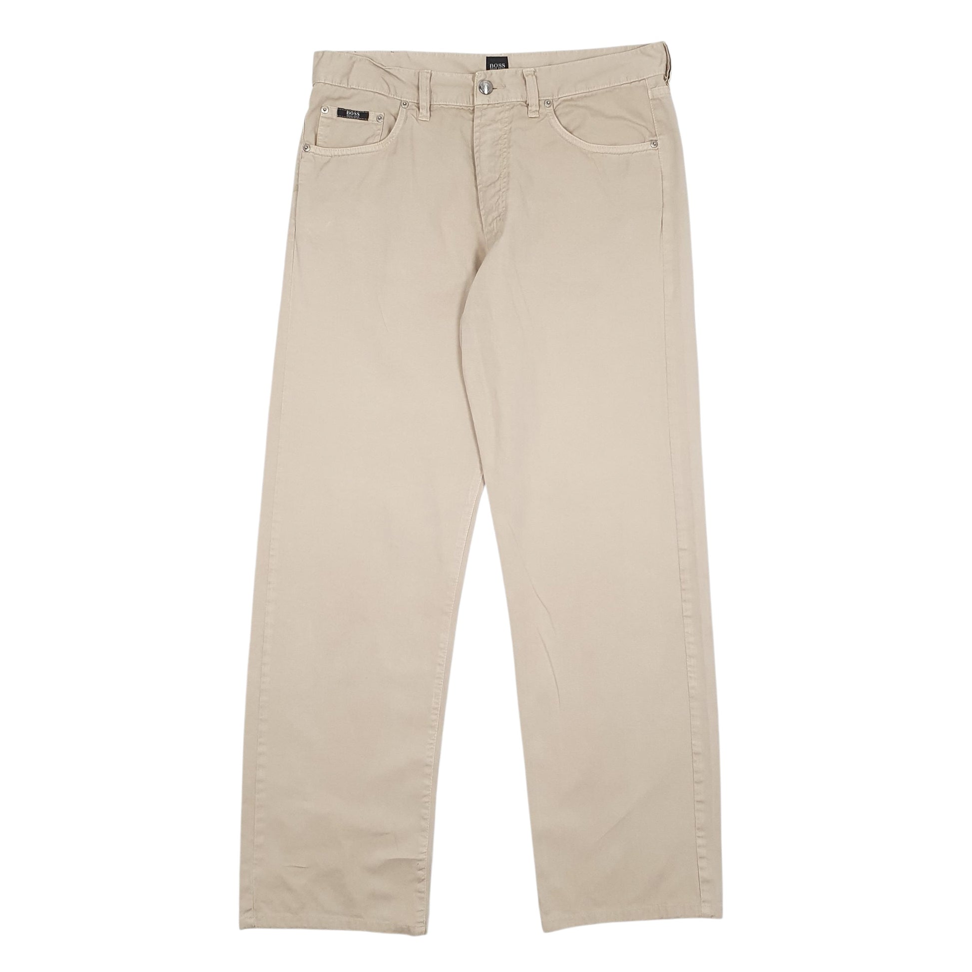 Mens Beige Hugo Boss Arkansas Chino Trousers
