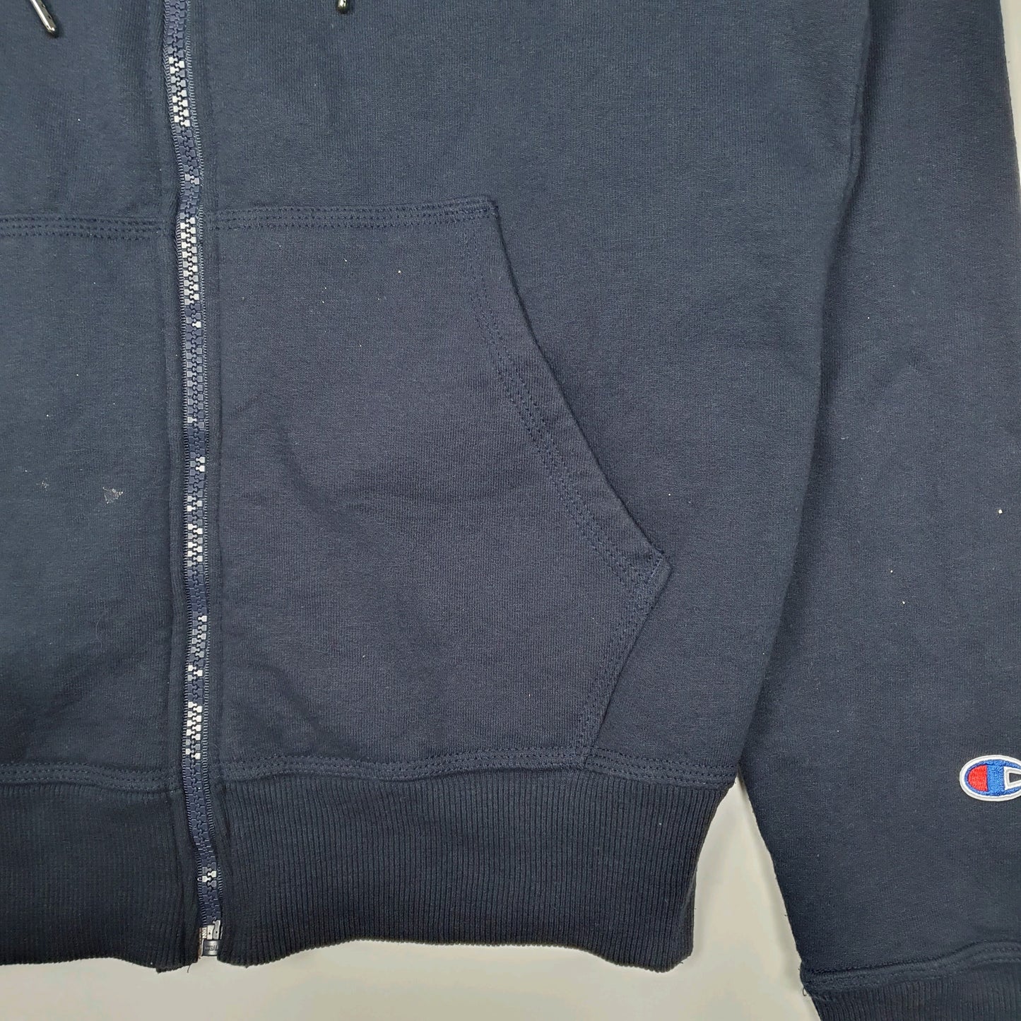 Mens Navy Champion Hoodie Full Zip Jumper