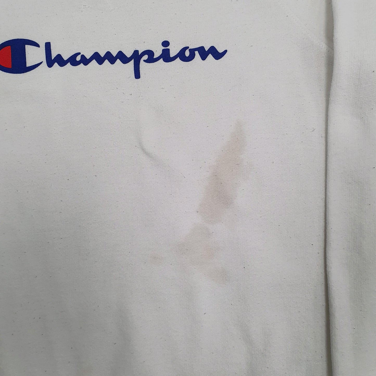 Mens White Champion  Crewneck Jumper