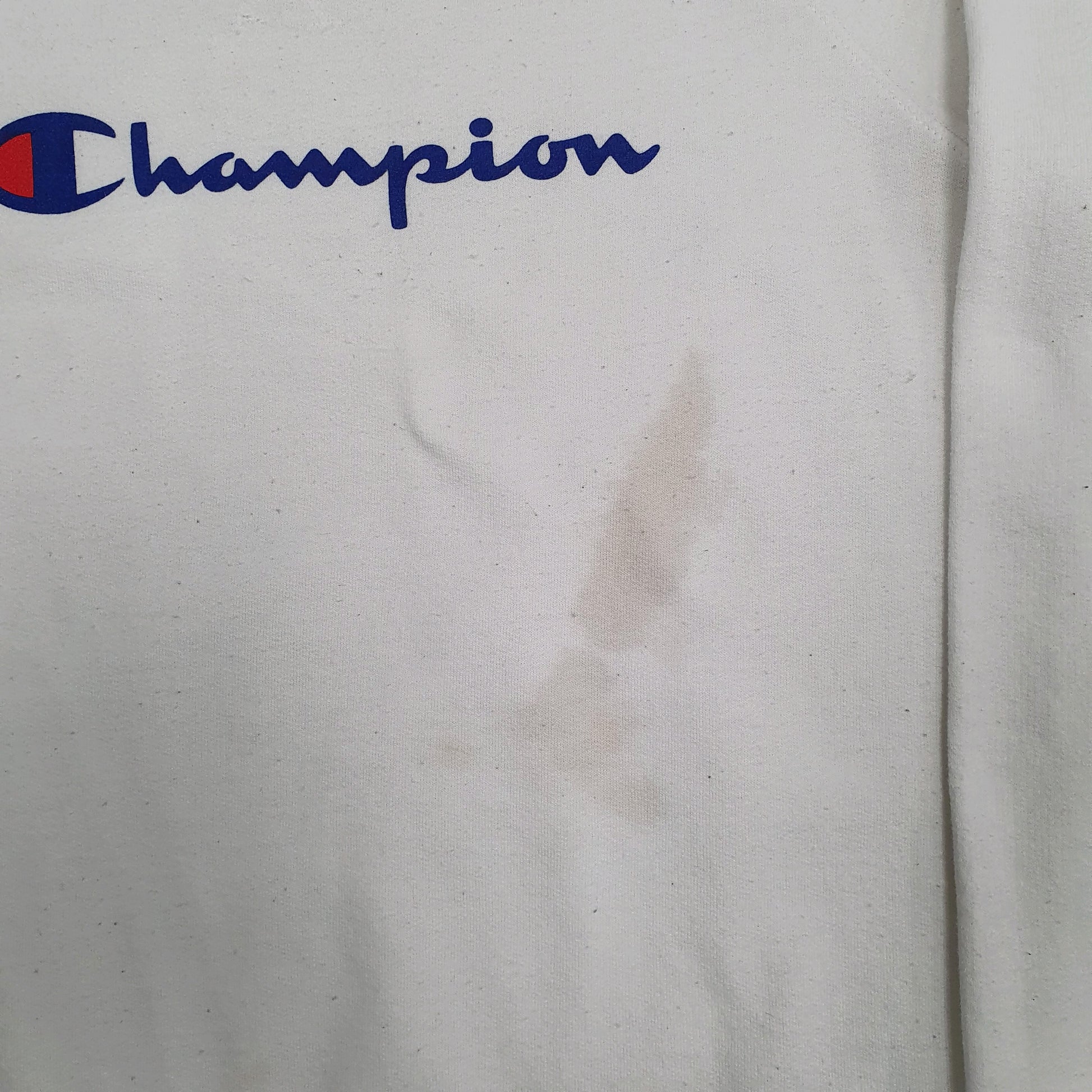 Mens White Champion  Crewneck Jumper