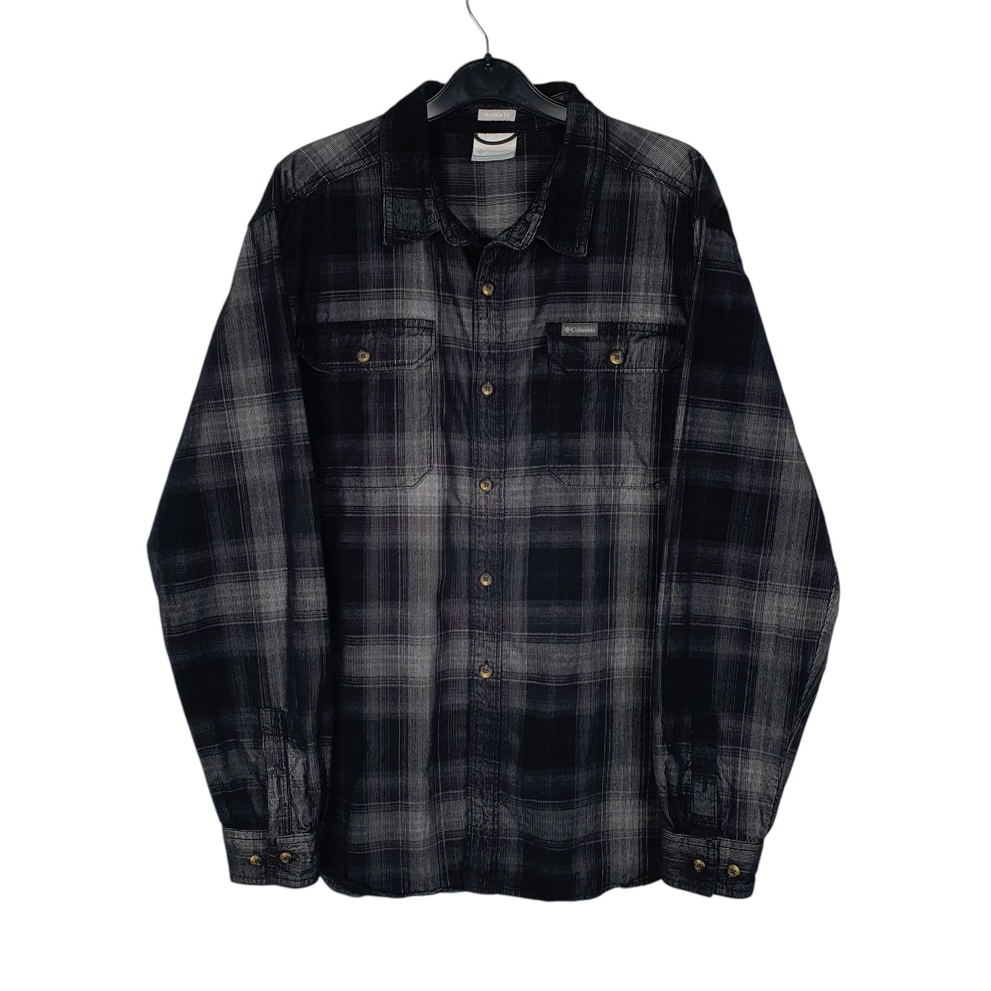 Mens Grey Columbia Sportswear Company Corduroy Long Sleeve Shirt