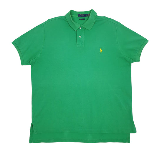 Mens Green Polo Ralph Lauren Custom Fit Short Sleeve Polo Shirt