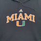 Mens Black Adidas Miami Hurricanes Hoodie Jumper