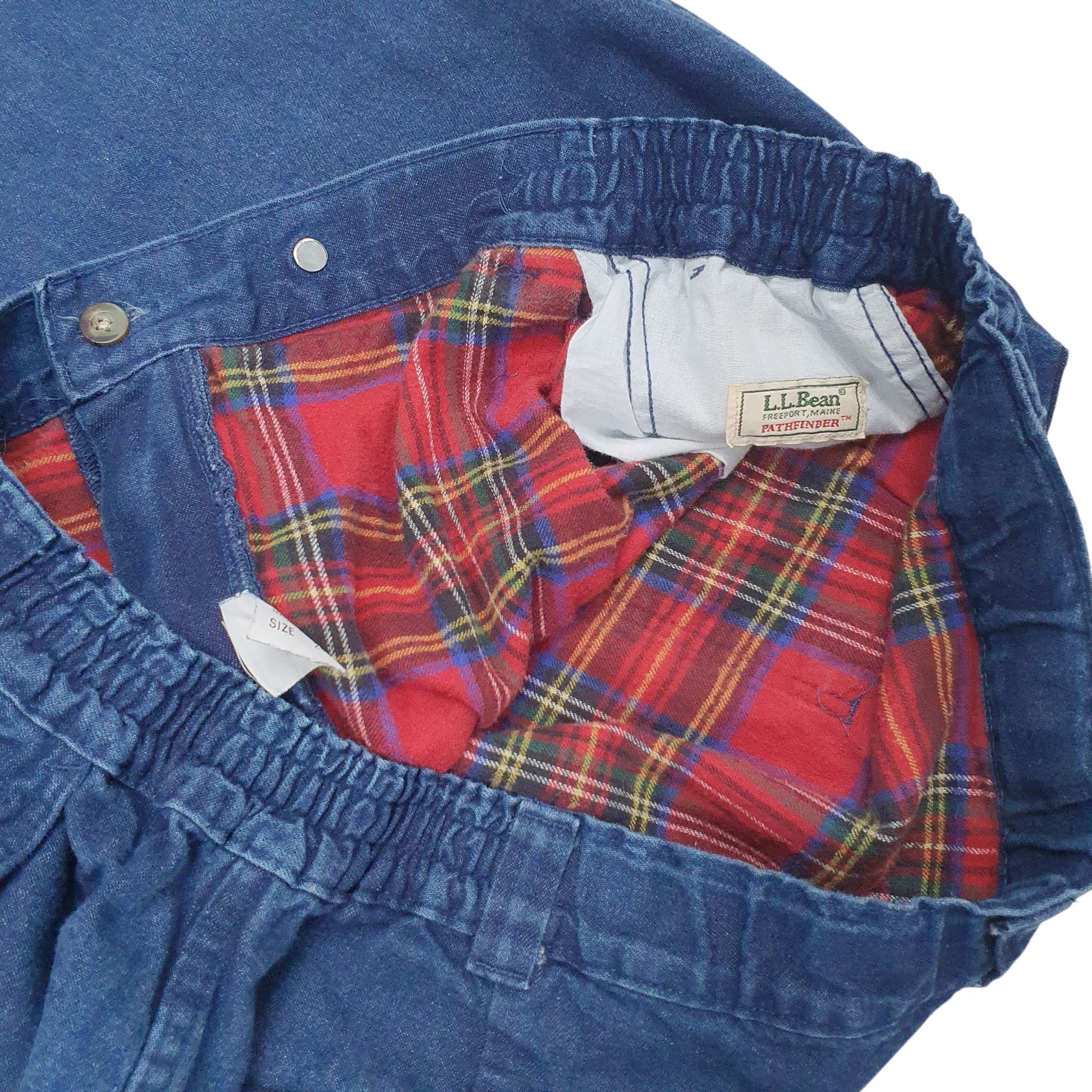 Womens Navy L.L.Bean Blanket Lined Made In USA 80s  Jeans