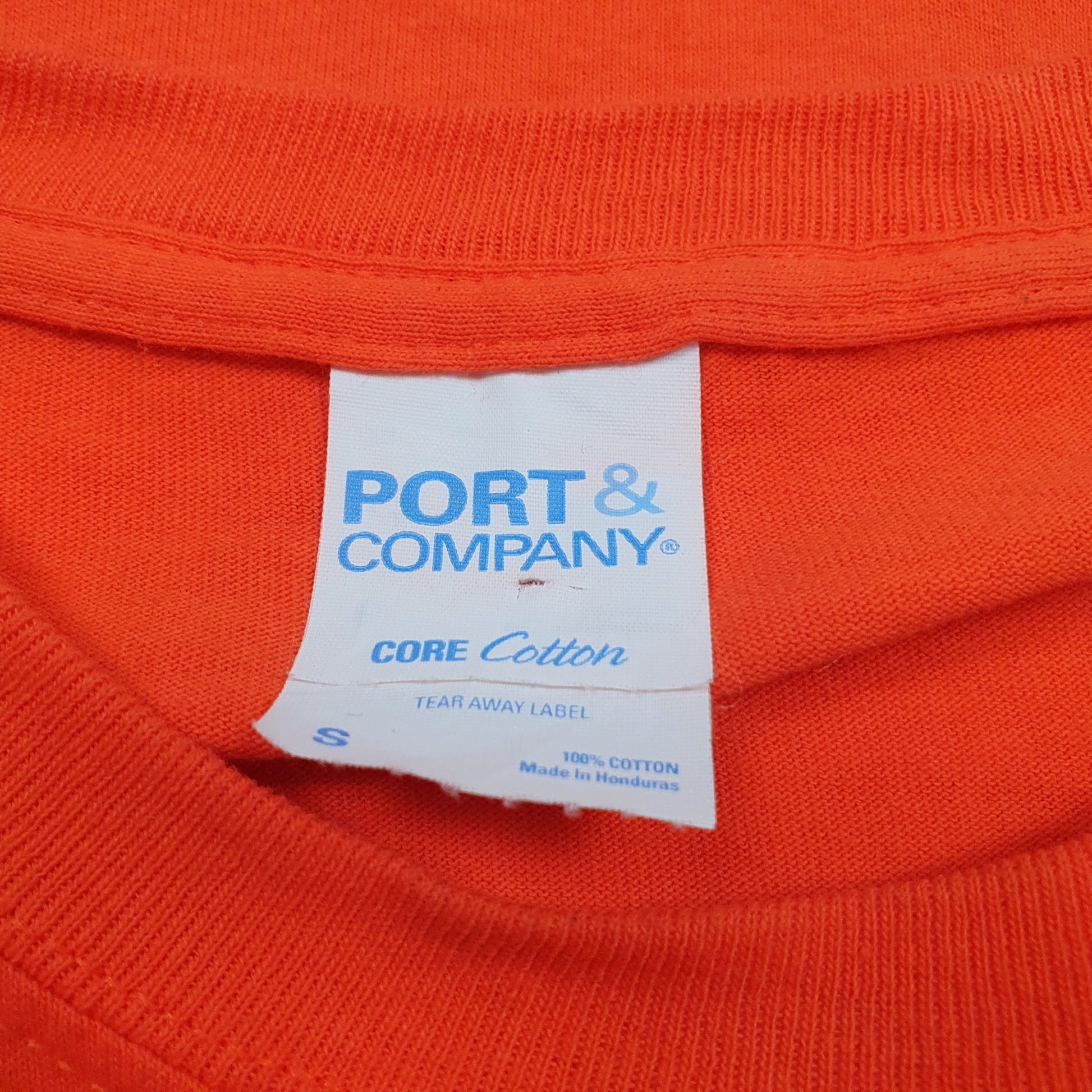 Mens Orange Port & Company   T Shirt