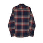 Mens Navy Woolrich Thick Flannel Plaid  Shirt
