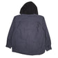 Mens Navy Wrangler Fleece Lined Hoodie  Coat