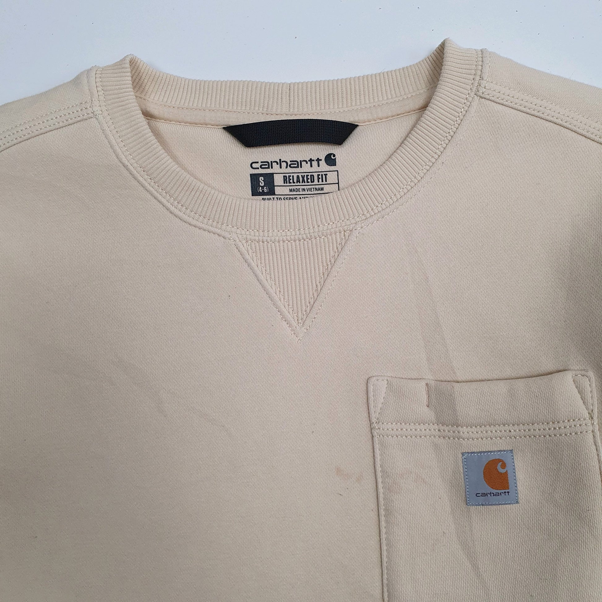 Womens Cream Carhartt  Crewneck Jumper