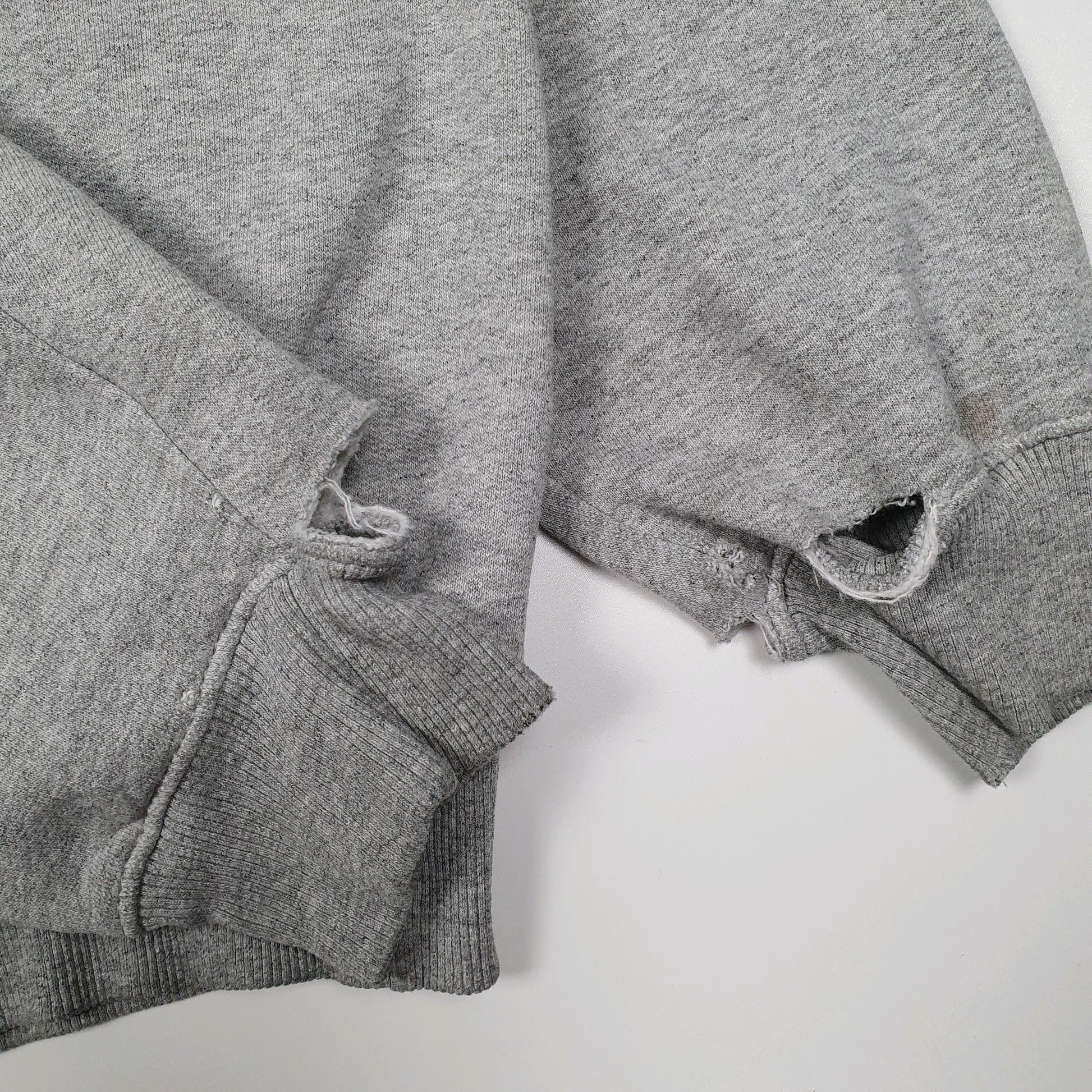 Mens Grey Champion Hoodie Full Zip Jumper