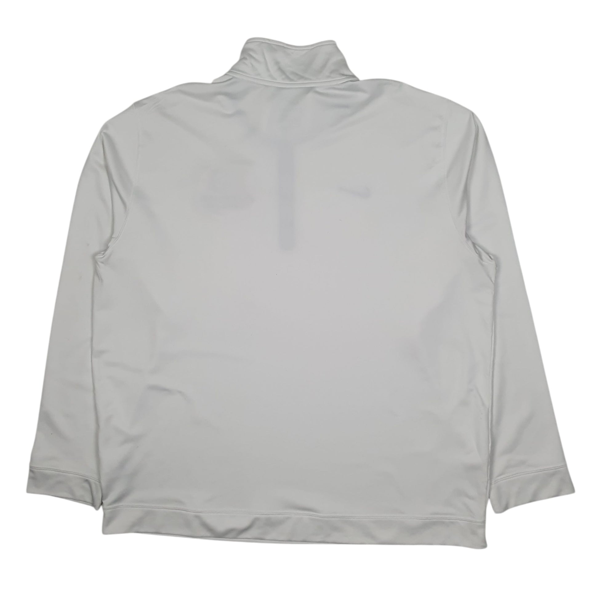 Mens White Nike Beloit Football Dri Fit Quarter Zip Jumper