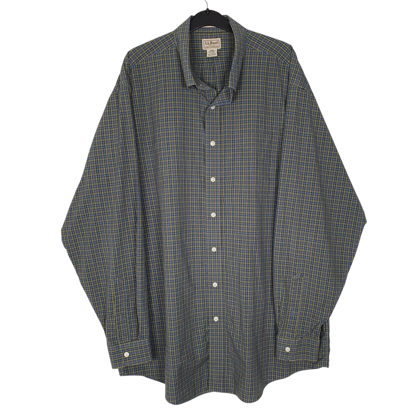 Mens Green L.L.Bean  Long Sleeve Shirt
