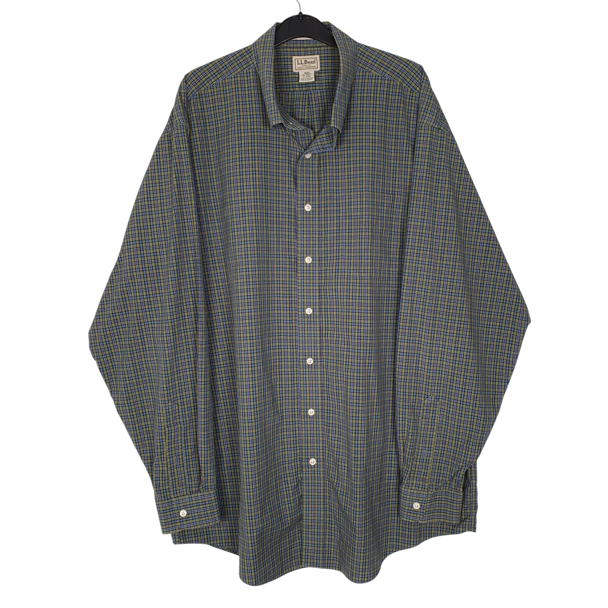 Mens Green L.L.Bean  Long Sleeve Shirt