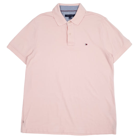 Mens Pink Tommy Hilfiger  Short Sleeve Polo Shirt