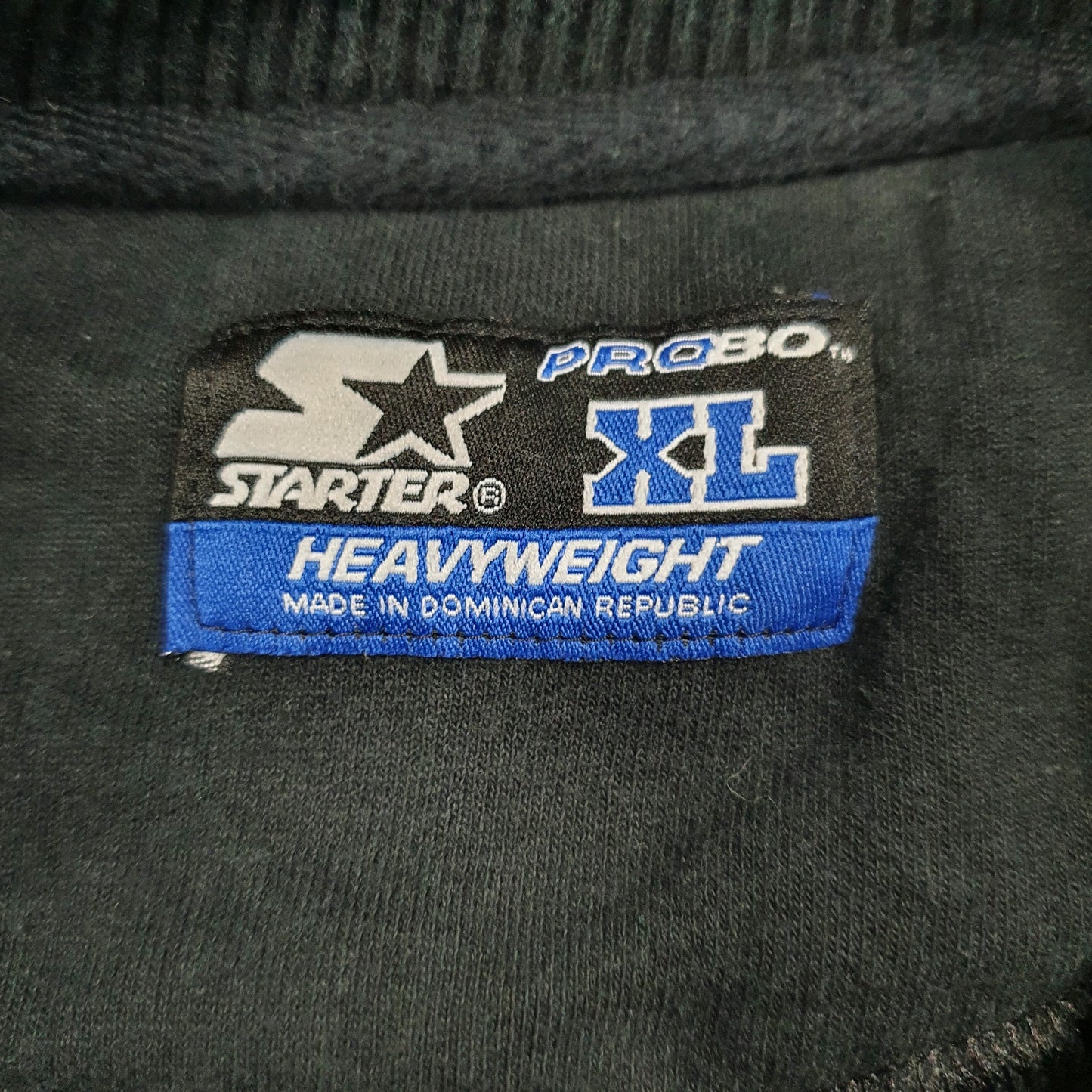 Mens Black Starter Heavyweight Crewneck Jumper
