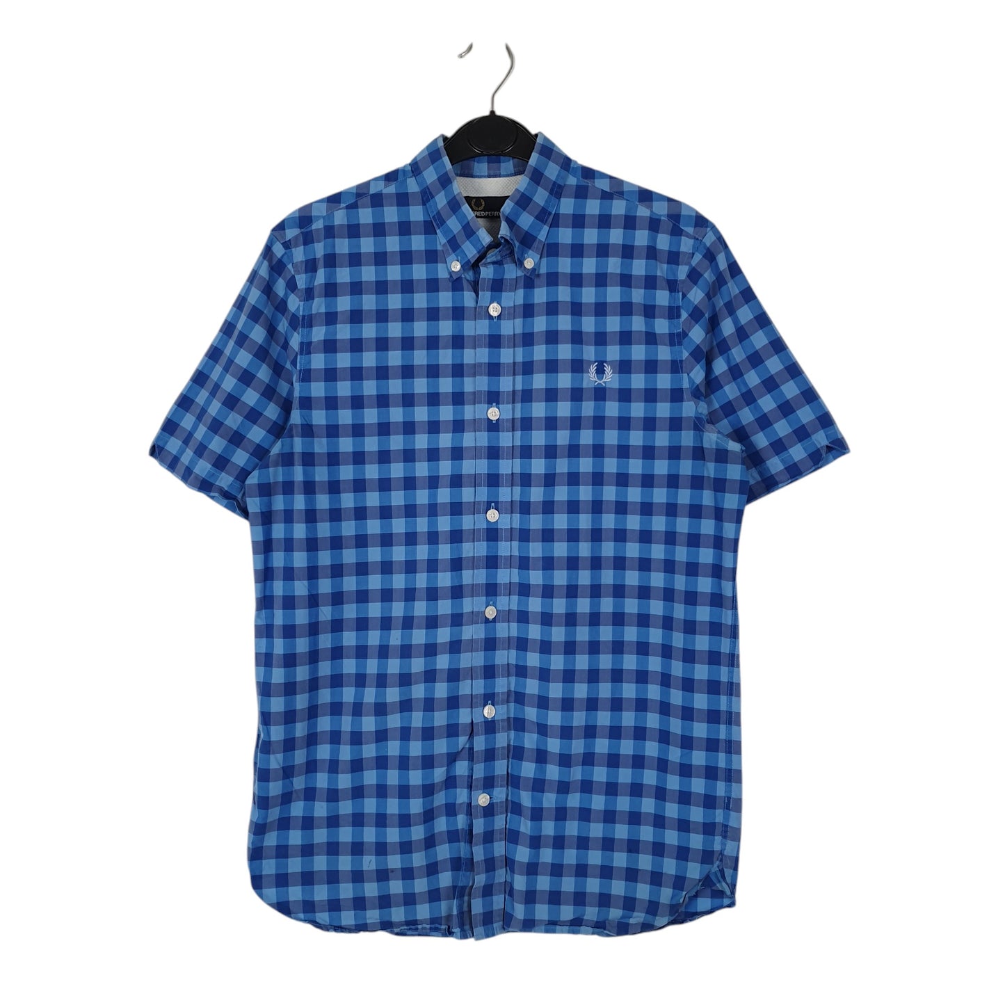 Mens Blue Fred Perry  Short Sleeve Shirt