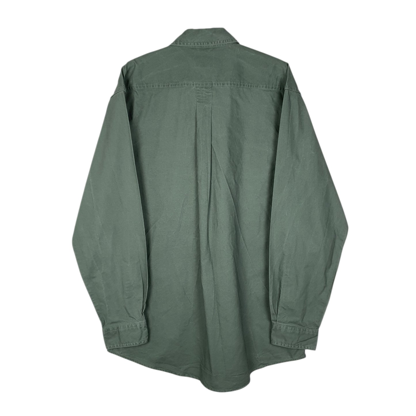 Mens Green L.L.Bean Canvas  Shirt