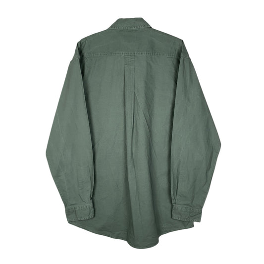 Mens Green L.L.Bean Canvas  Shirt