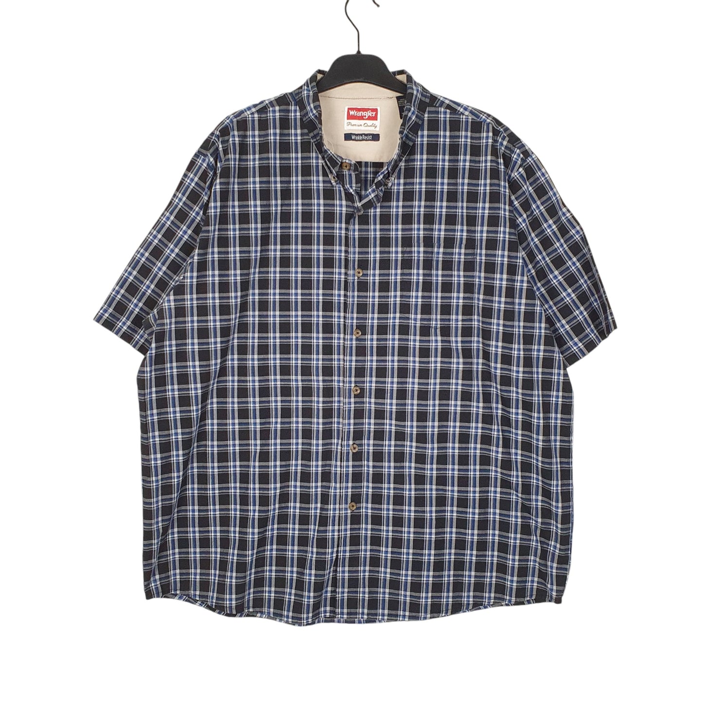 Mens Navy Wrangler  Short Sleeve Shirt