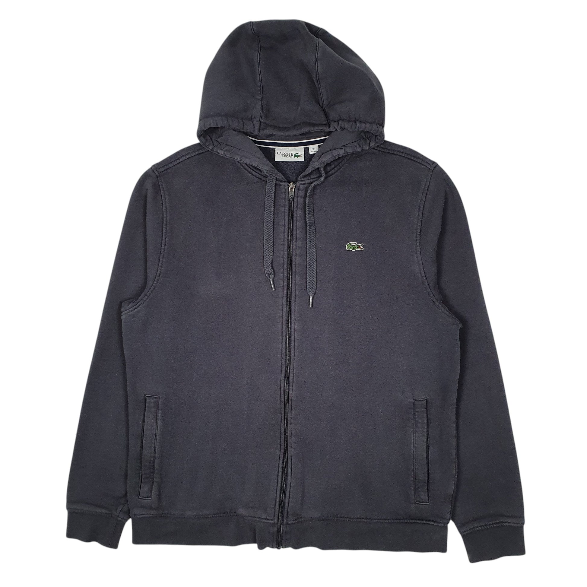 Mens Grey Lacoste Hoodie Full Zip Jumper