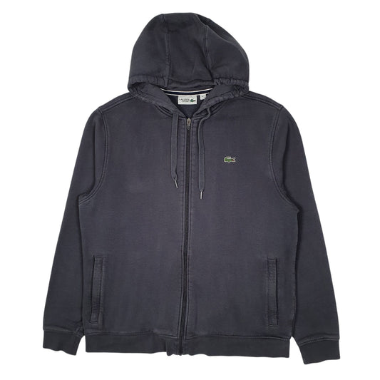 Mens Grey Lacoste Hoodie Full Zip Jumper