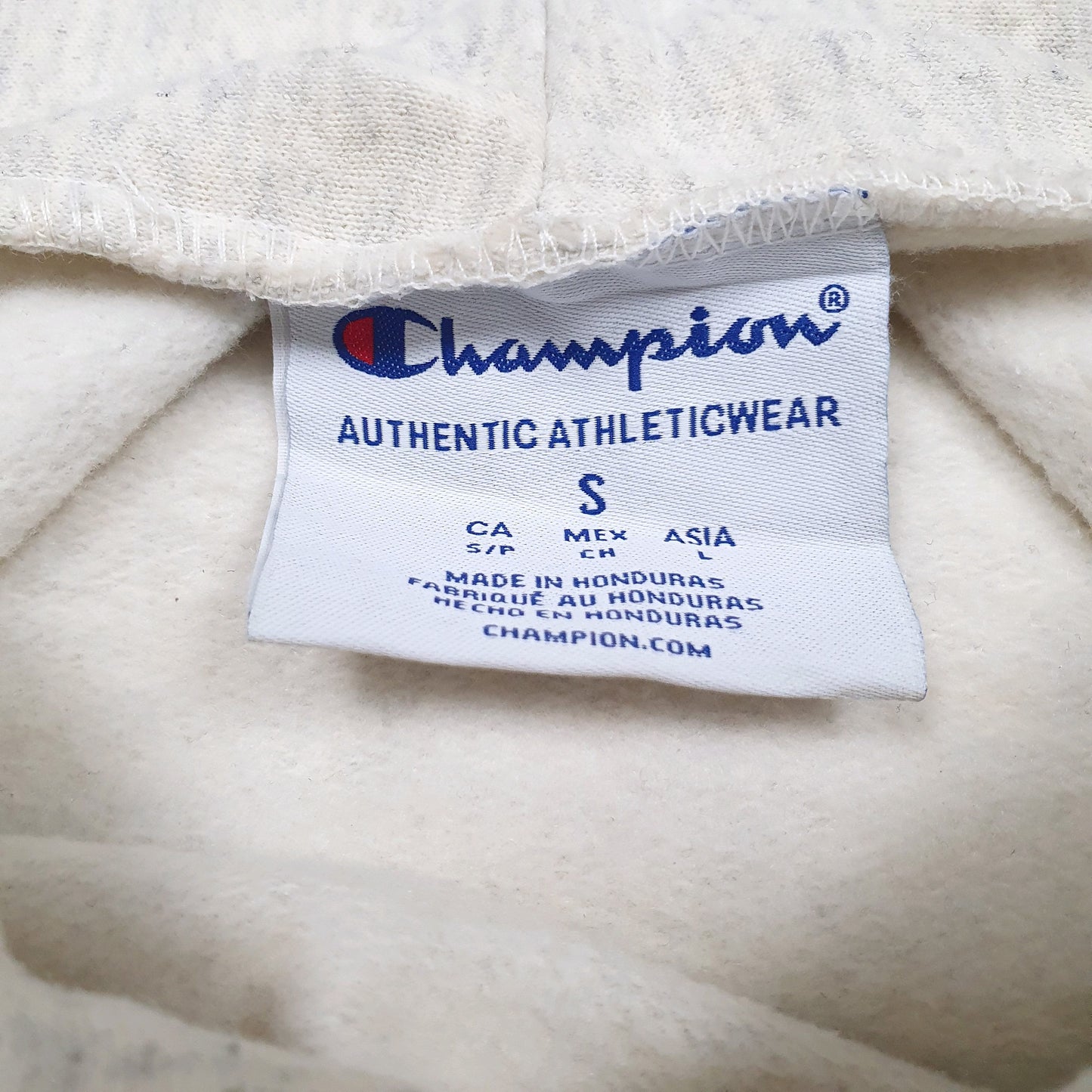 Mens Cream Champion  Hoodie Jumper
